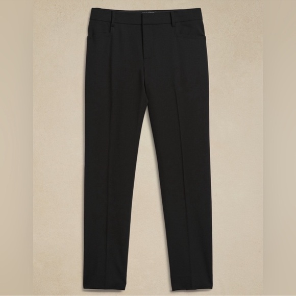NWT! Banana Republic Black Siena Slim Wool Ankle Pant - Multiple Sizes - Picture 6 of 7